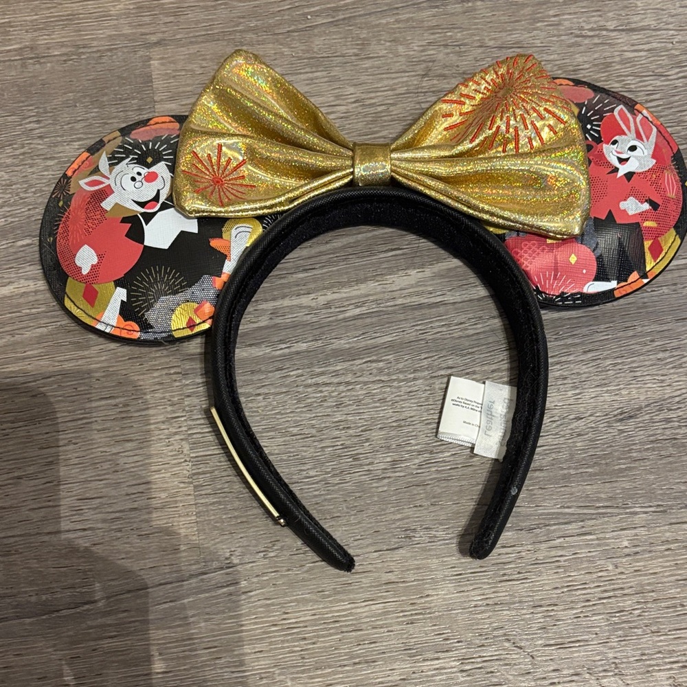 Disney Gold and Black Minnie Mouse Ears Headband